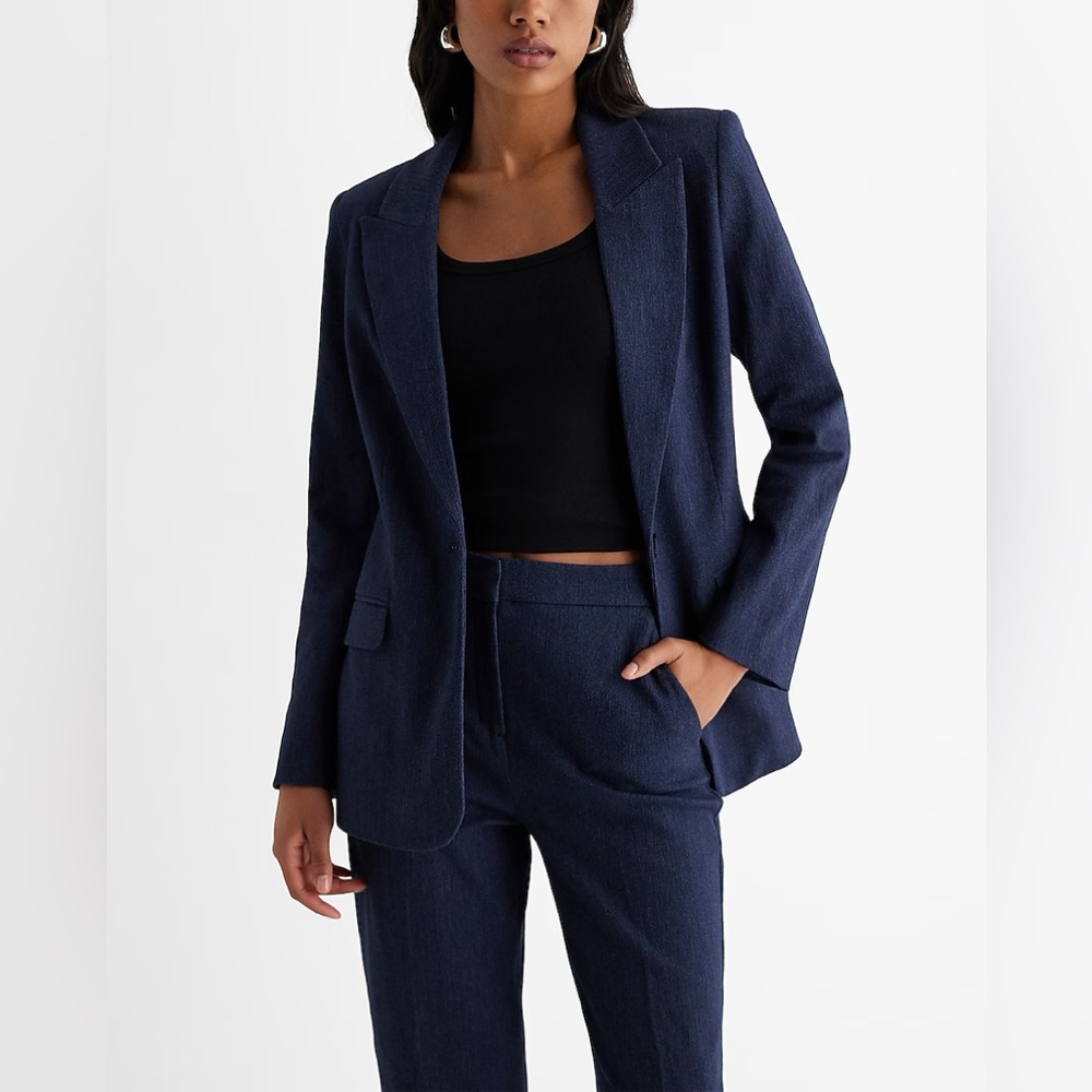 Editor One Button Blazer (matching pants available, sold separately)